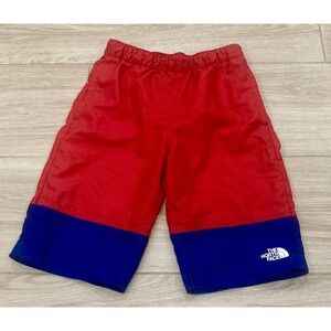 The North Face Boys Swim Red Blue Shorts Flashdry L 14/16 Long